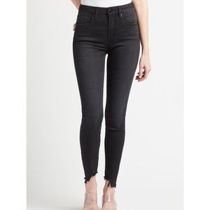 Good American Good Legs Step Hem Black Skinny Jeans 2 / 26"